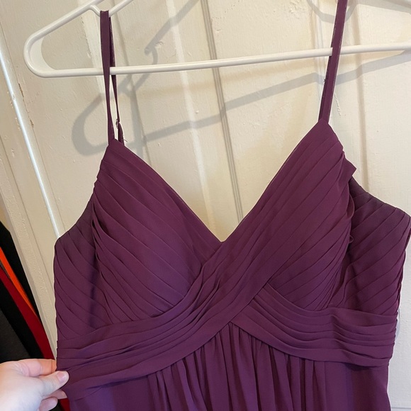 Azazie Shannon Bridesmaid Dress - Grape, size A14 - Picture 2 of 5